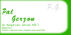 pal gerzon business card